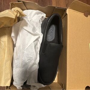 Lugz Mens Black Clipper SR 10.5 Wide Slip On Casual Sneakers Sz 8.5